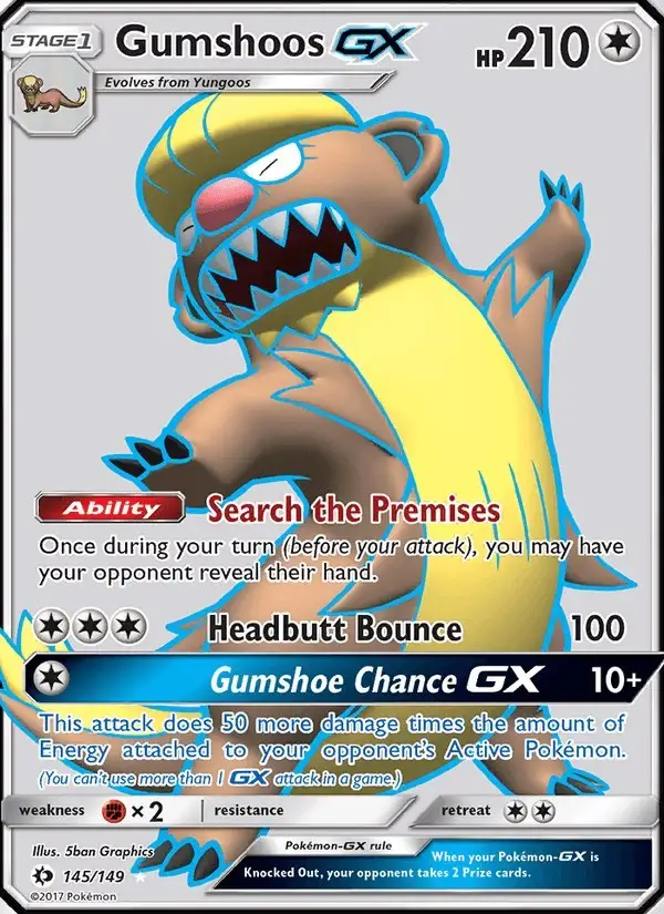 Gumshoos GX #145 Sun & Moon PSA 10