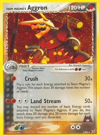 Team Magma's Aggron #7 Team Magma vs Team Aqua PSA 10