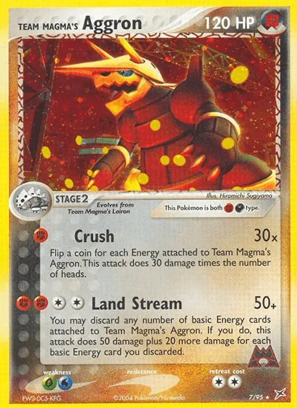 Team Magma's Aggron #7 Team Magma vs Team Aqua PSA 10