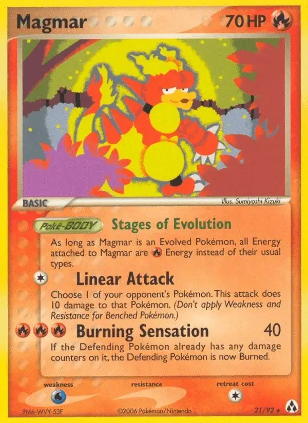 Magmar #21 Legend Maker PSA 10