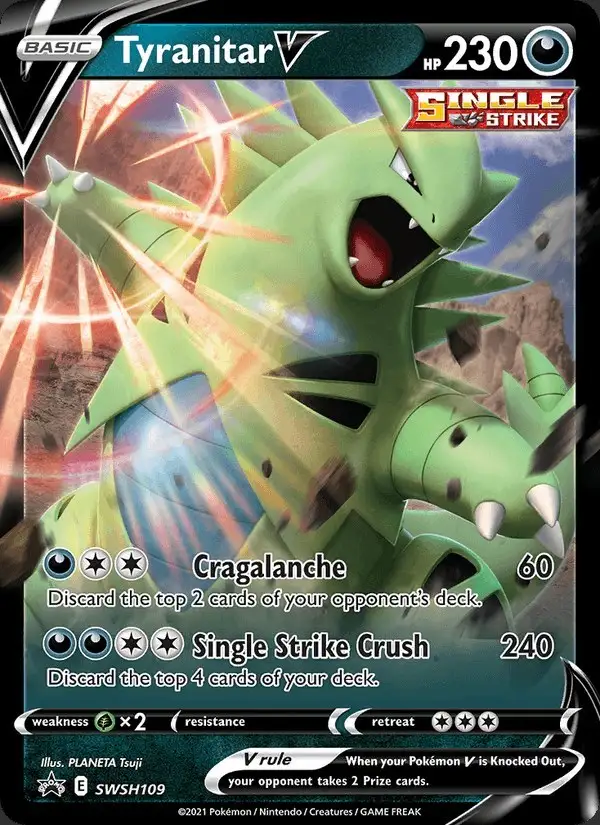 Tyranitar V #SWSH109 SWSH Black Star Promos PSA 10