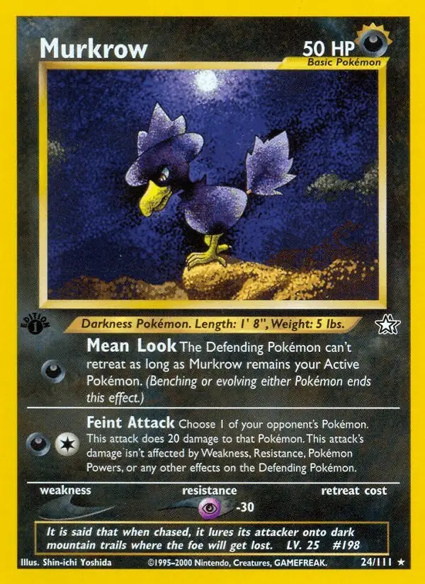 Murkrow #24 Neo Genesis PSA 10