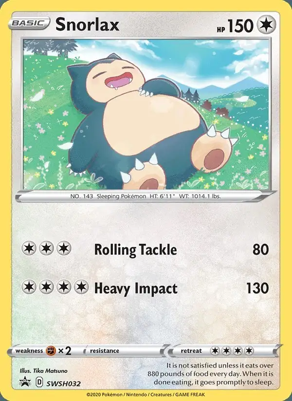 Snorlax #SWSH032 SWSH Black Star Promos PSA 10
