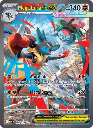 Mega Lucario ex #179 Mega Evolution PSA 10