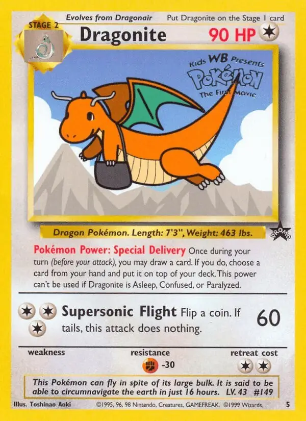 Dragonite #5 Wizards Black Star Promos PSA 10
