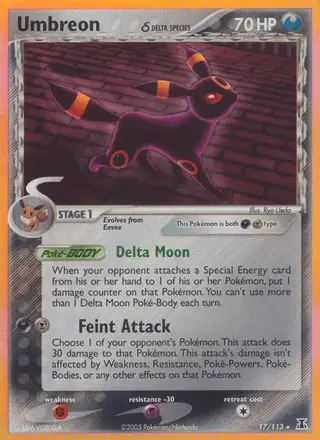 Umbreon δ #17 Delta Species PSA 10