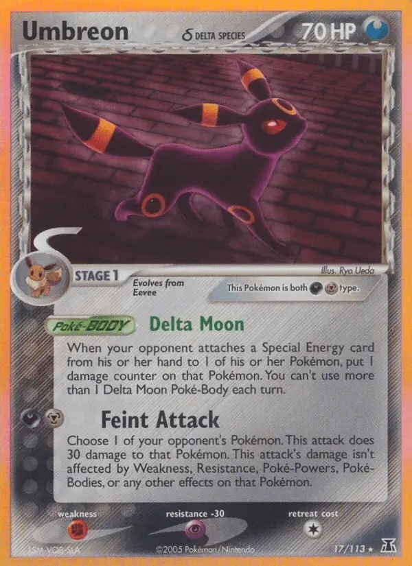 Umbreon δ #17 Delta Species PSA 10