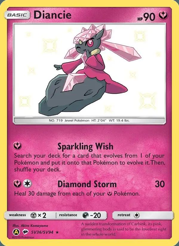 Diancie #SV36 Hidden Fates Shiny Vault PSA 10