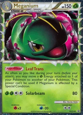 Meganium #HGSS08 HGSS Black Star Promos PSA 10