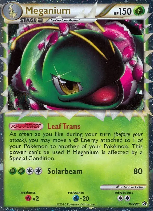 Meganium #HGSS08 HGSS Black Star Promos PSA 10