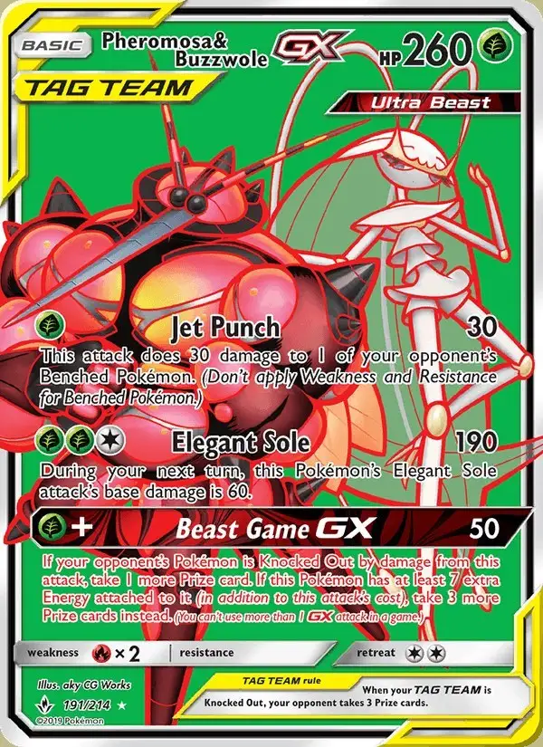 Pheromosa & Buzzwole GX #191 Unbroken Bonds PSA 10