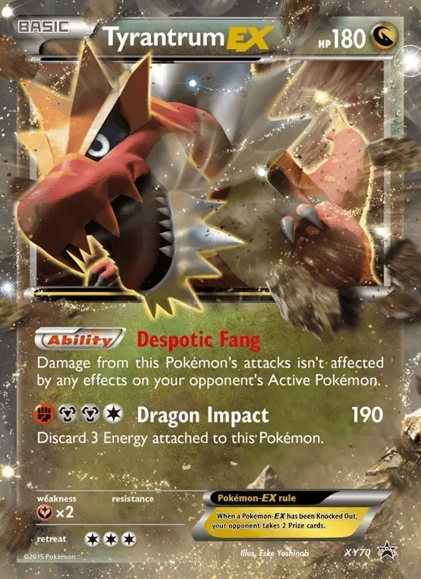 Tyrantrum EX #XY70 XY Black Star Promos PSA 10