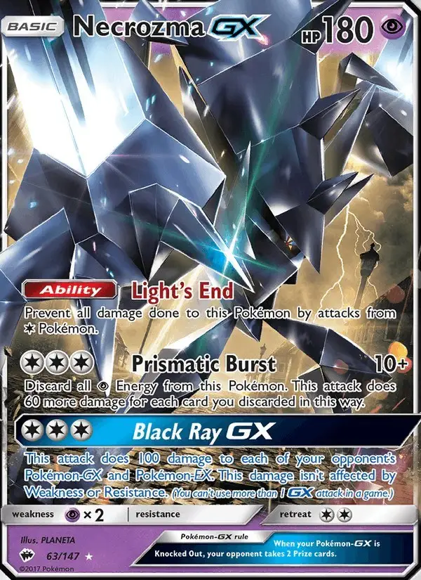 Necrozma GX #63 Burning Shadows PSA 10