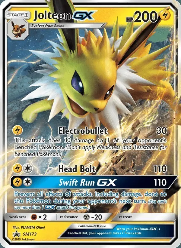 Jolteon GX #SM173 SM Black Star Promos PSA 10