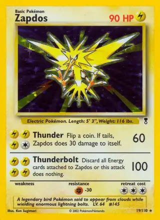 Zapdos #19 Legendary Collection PSA 10