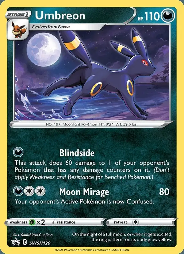 Umbreon #SWSH129 SWSH Black Star Promos PSA 10