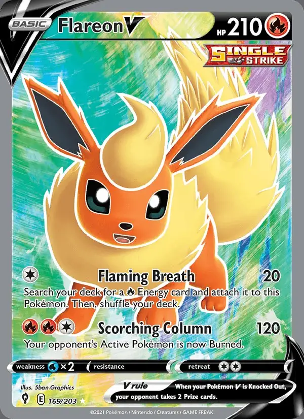 Flareon V #169 Evolving Skies PSA 10