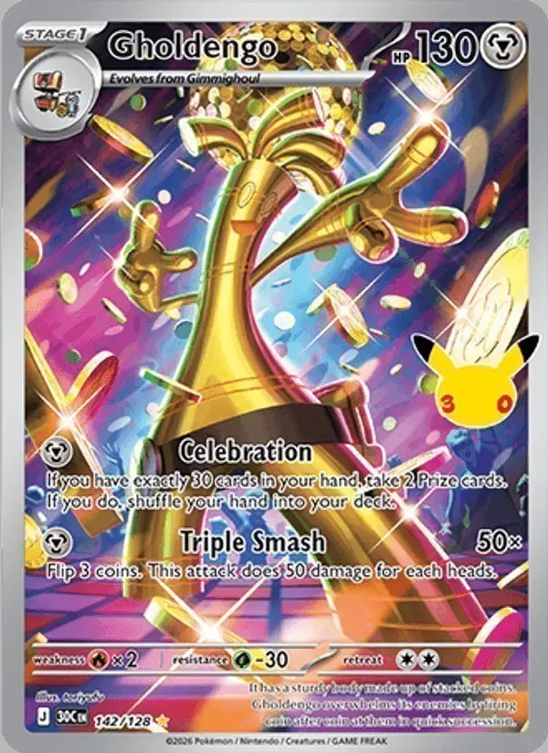 Gholdengo #142 30th Celebration PSA 10