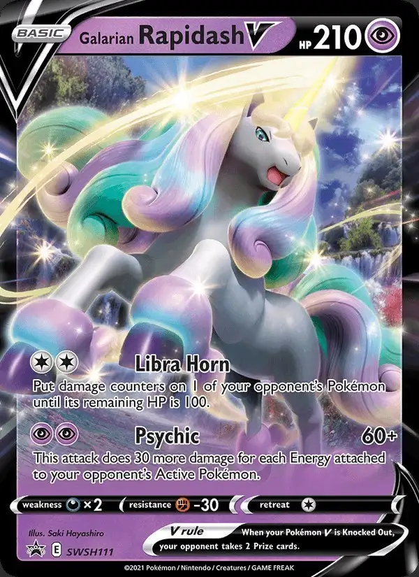 Galarian Rapidash V #SWSH111 SWSH Black Star Promos PSA 10
