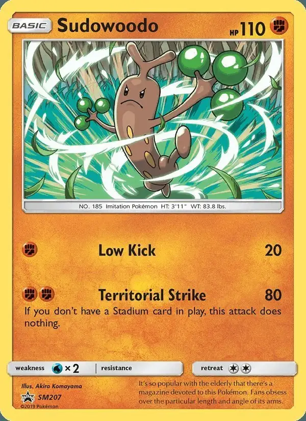 Sudowoodo #SM207 SM Black Star Promos PSA 10