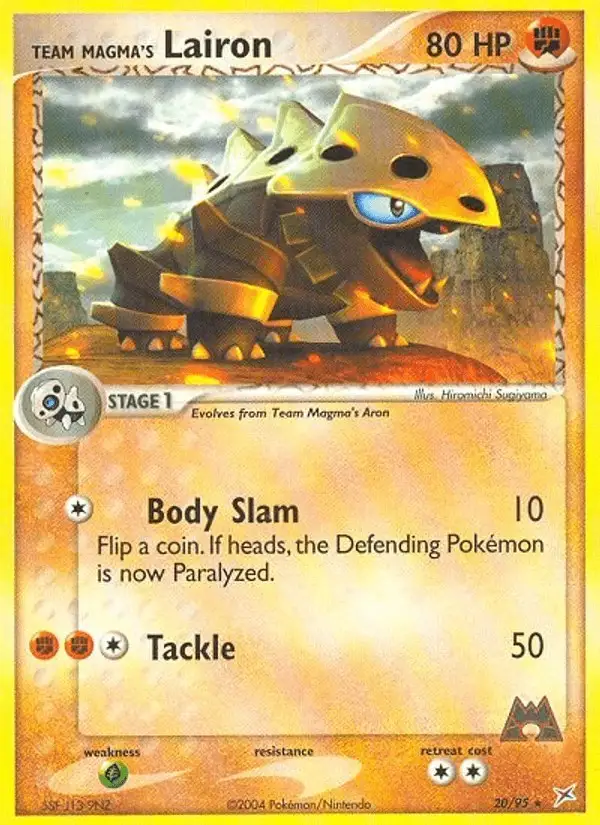 Team Magma's Lairon #20 Team Magma vs Team Aqua PSA 10