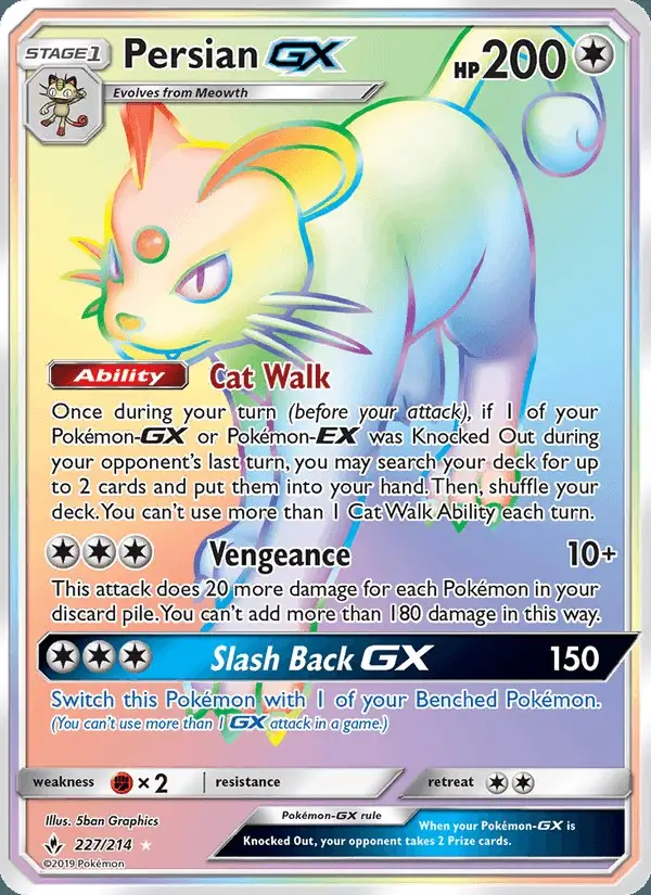 Persian GX #227 Unbroken Bonds PSA 10