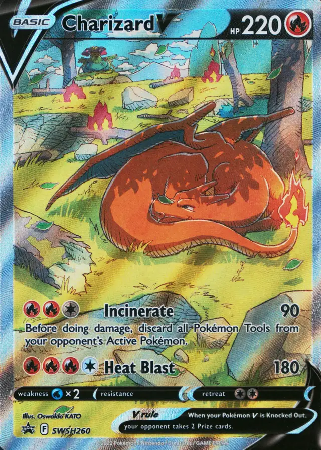 Charizard V (Full Art) #260 SWSH Black Star Promos PSA 10