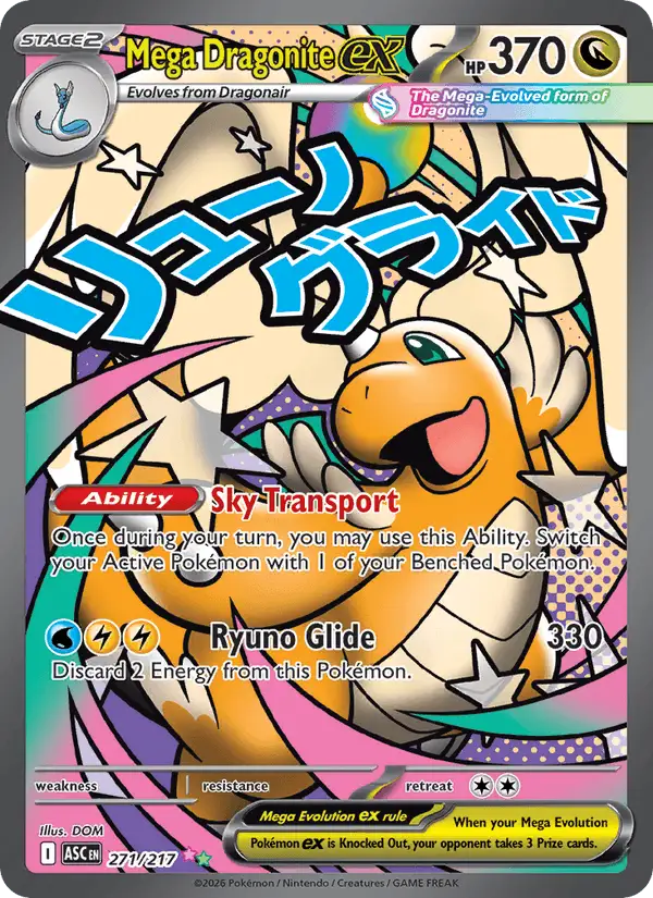 Mega Dragonite ex #271 Ascended Heroes PSA 10
