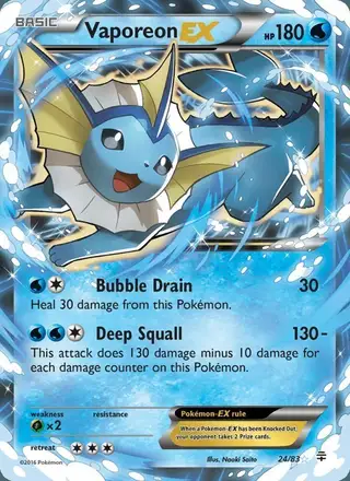 Vaporeon EX #24 Generations PSA 10