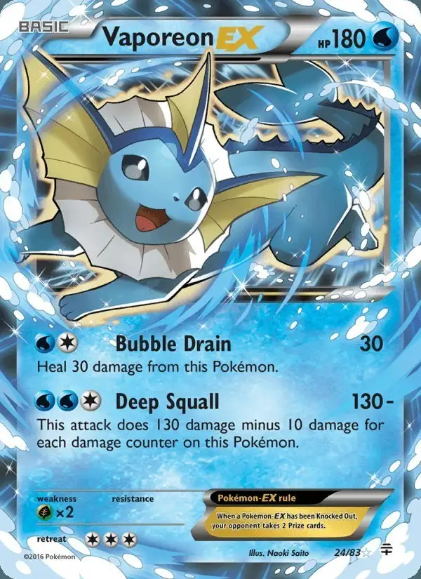 Vaporeon EX #24 Generations PSA 10