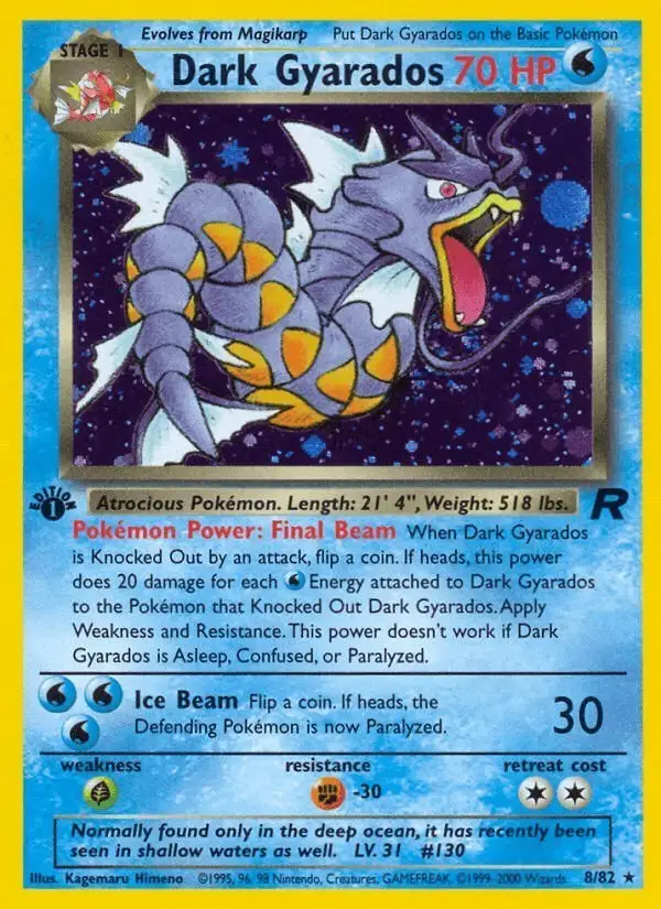 Dark Gyarados #8 Team Rocket PSA 10