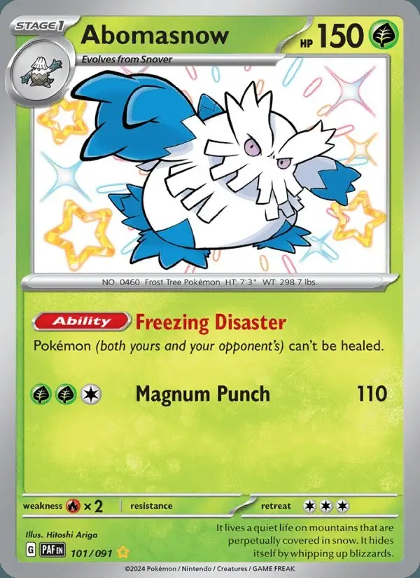 Abomasnow #101 Paldean Fates PSA 10
