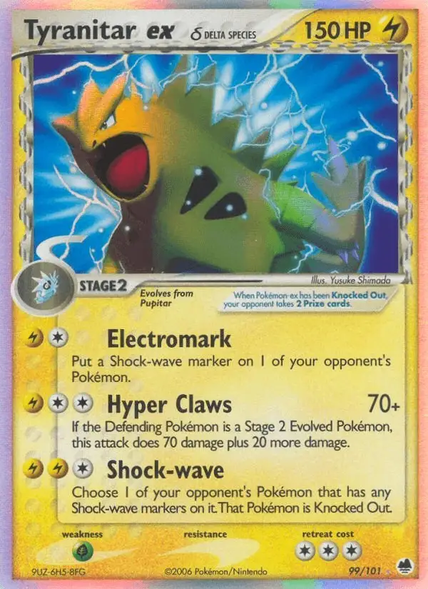 Tyranitar ex δ #99 Dragon Frontiers PSA 10