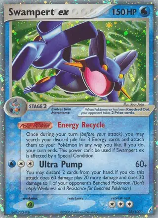 Swampert ex #98 Crystal Guardians PSA 10