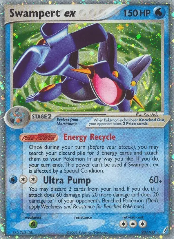 Swampert ex #98 Crystal Guardians PSA 10