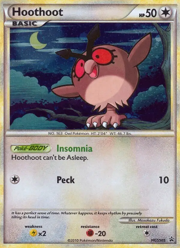 Hoothoot #HGSS05 HGSS Black Star Promos PSA 10