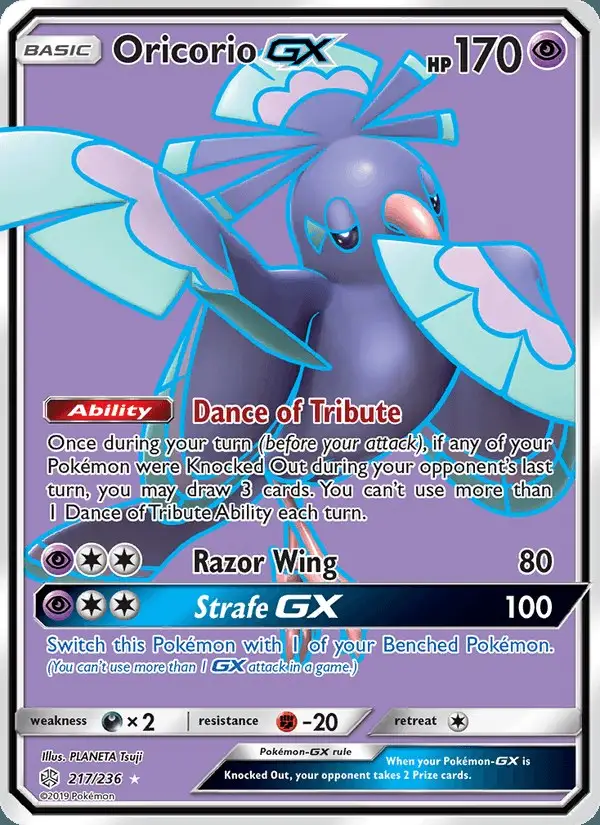 Oricorio GX #217 Cosmic Eclipse PSA 10