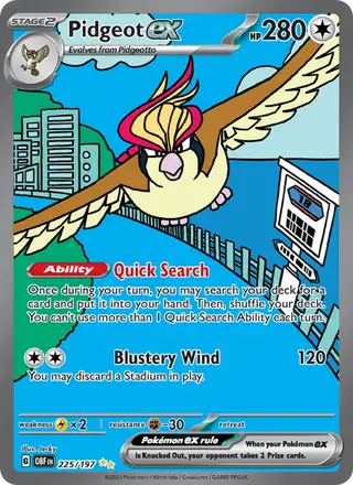 Pidgeot ex #225 Obsidian Flames PSA 10