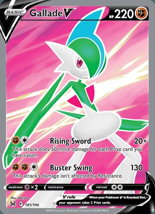 Gallade V #181 Lost Origin PSA 10