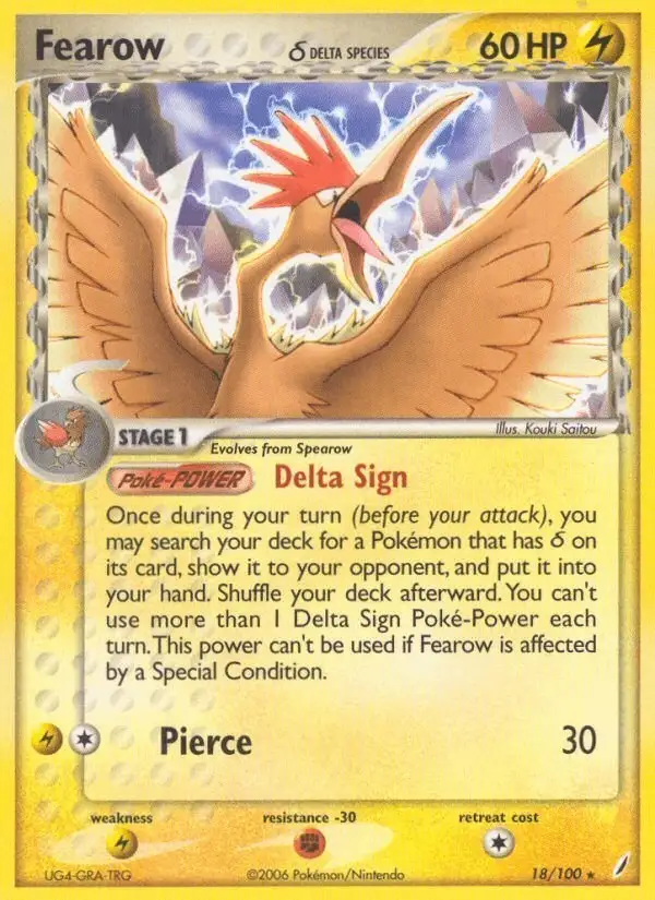 Fearow δ #18 Crystal Guardians PSA 10