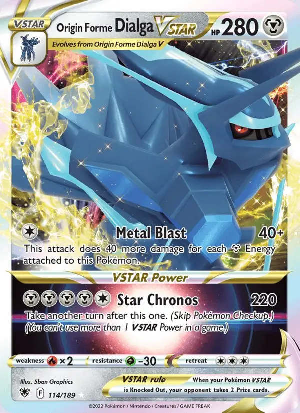 Origin Forme Dialga VSTAR #114 Astral Radiance PSA 10