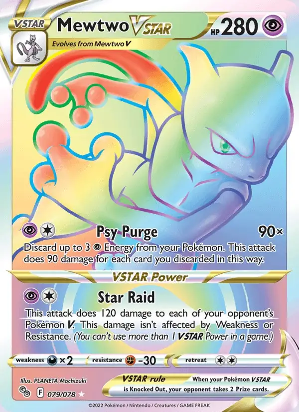Mewtwo VSTAR #079 Pokémon GO PSA 10