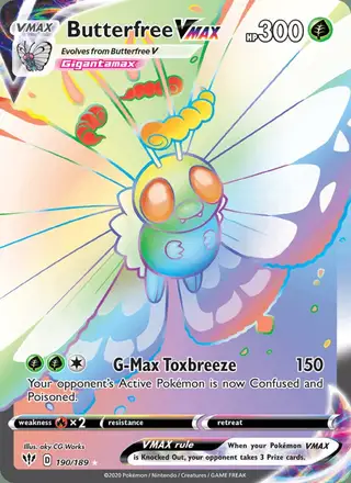 Butterfree VMAX #190 Darkness Ablaze PSA 10