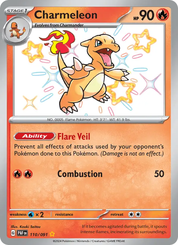 Charmeleon #110 Paldean Fates PSA 10