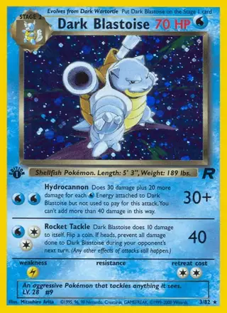 Dark Blastoise #3 Team Rocket PSA 10