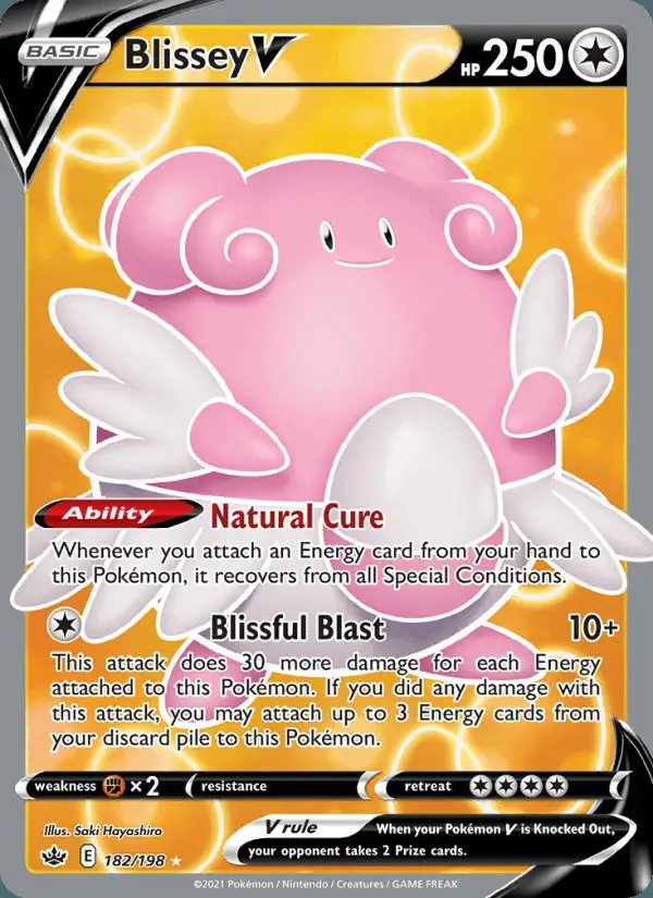 Blissey V #182 Chilling Reign PSA 10