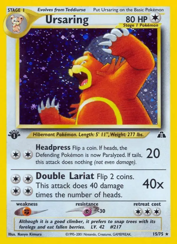Ursaring #15 Neo Discovery PSA 10