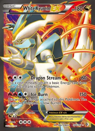 White Kyurem-EX #146 Boundaries Crossed PSA 10