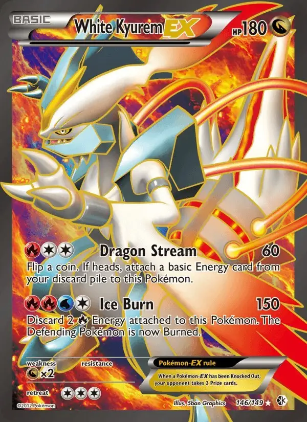 White Kyurem-EX #146 Boundaries Crossed PSA 10