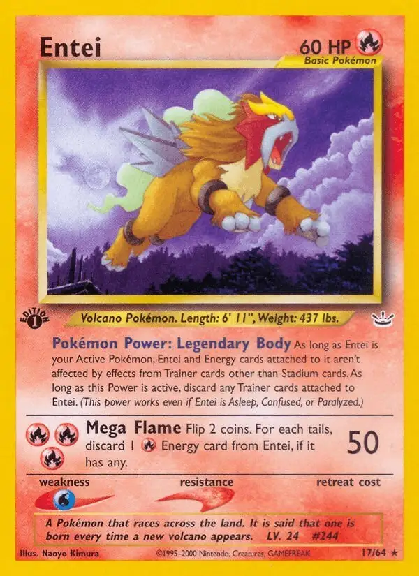 Entei #17 Neo Revelation PSA 10